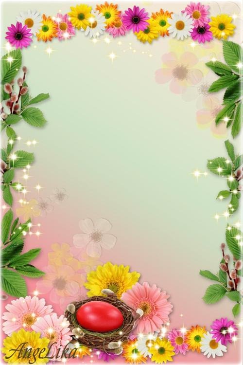 14 PSD Free Flower Borders Images