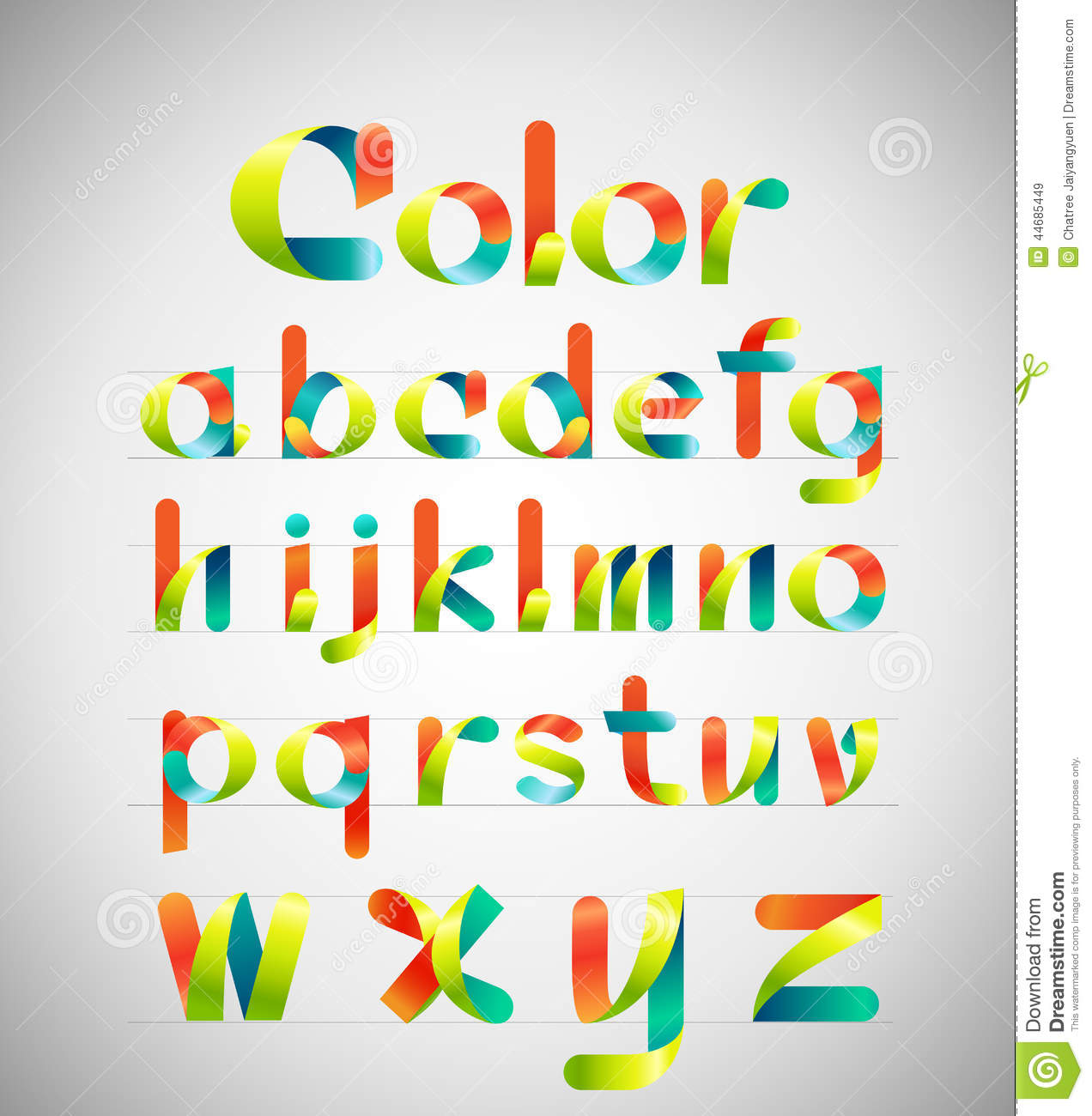 Colorful Letter Font