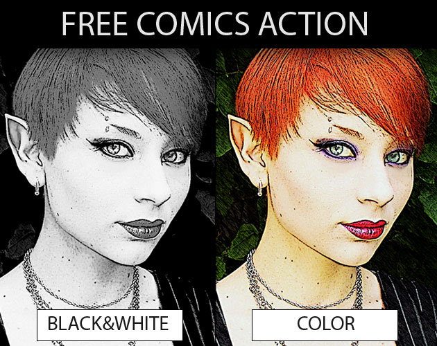 Free Photoshop Comic Book Action iolador