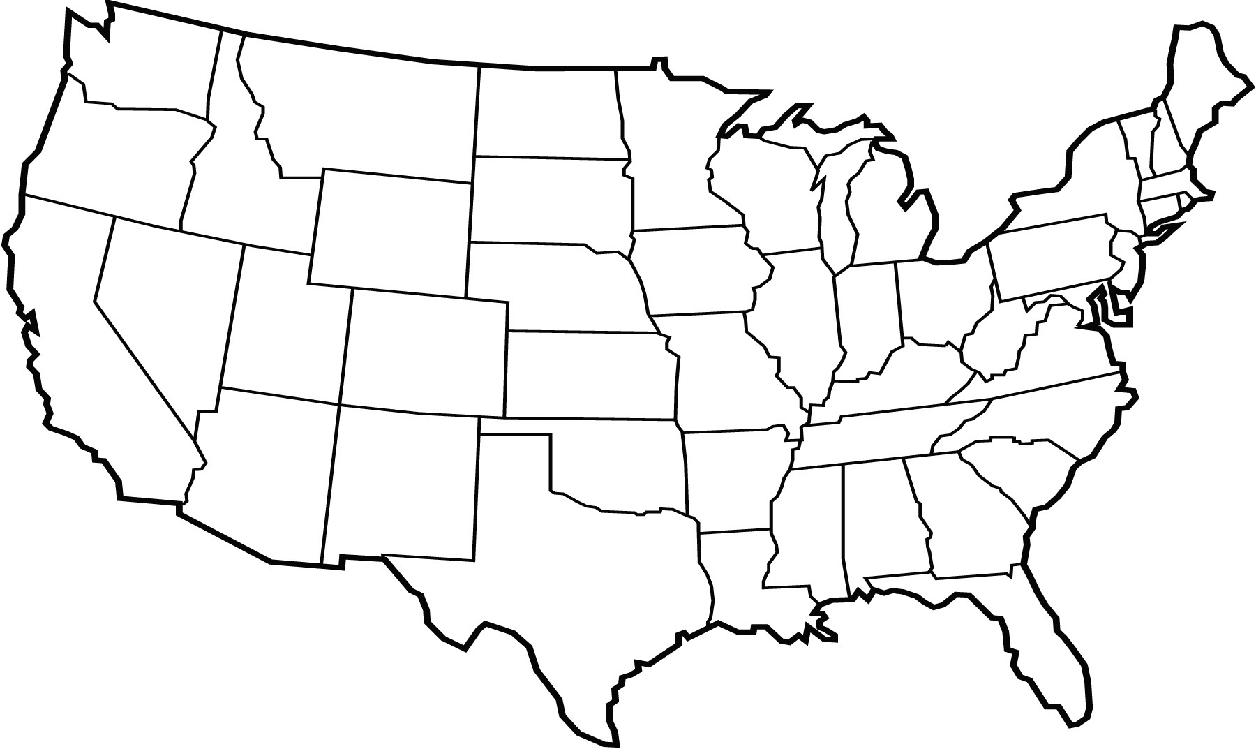 Continental United States Map