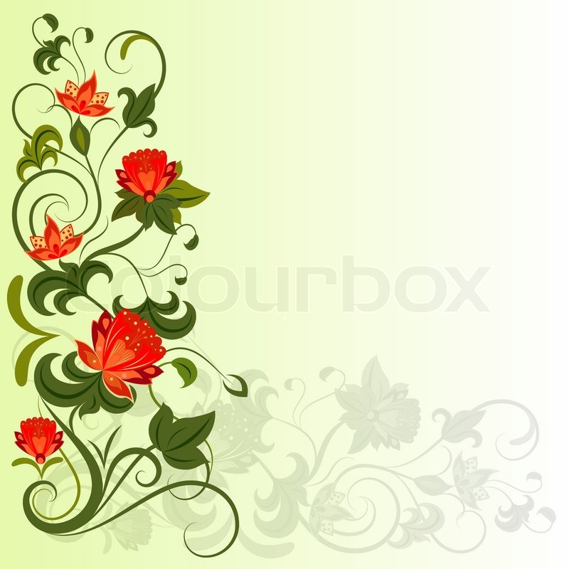 Corner Floral Vector Design