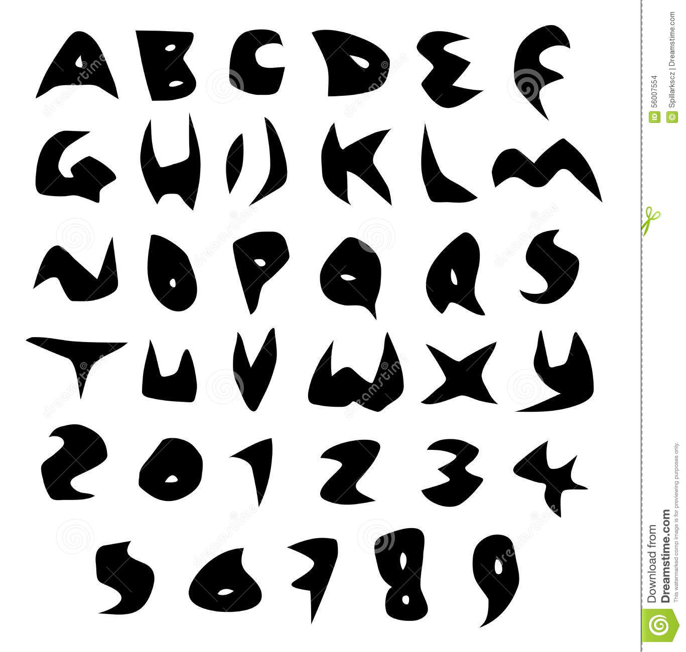 Creepy Letter Fonts Alphabet