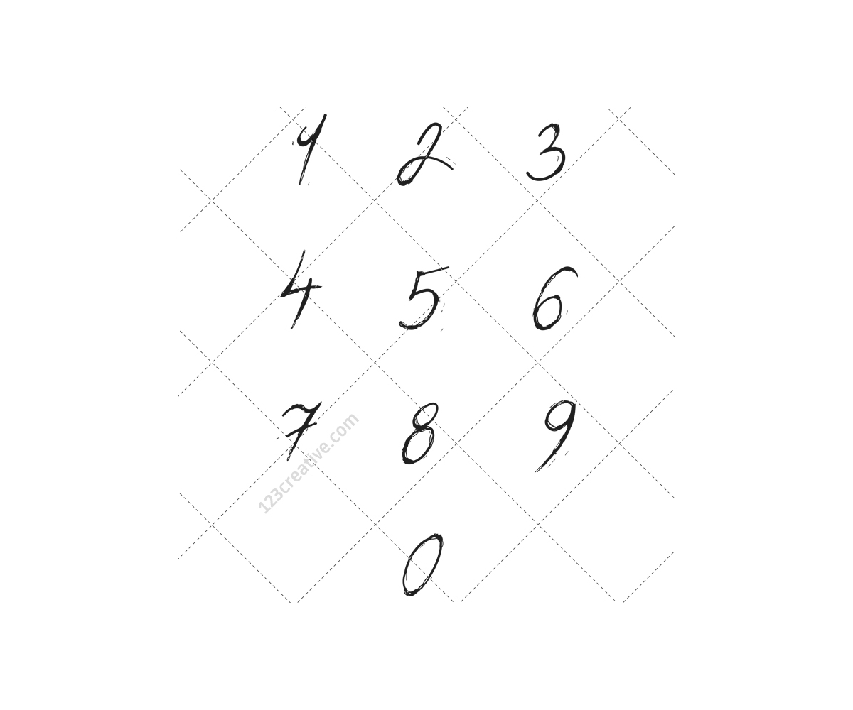 Cursive Number Fonts