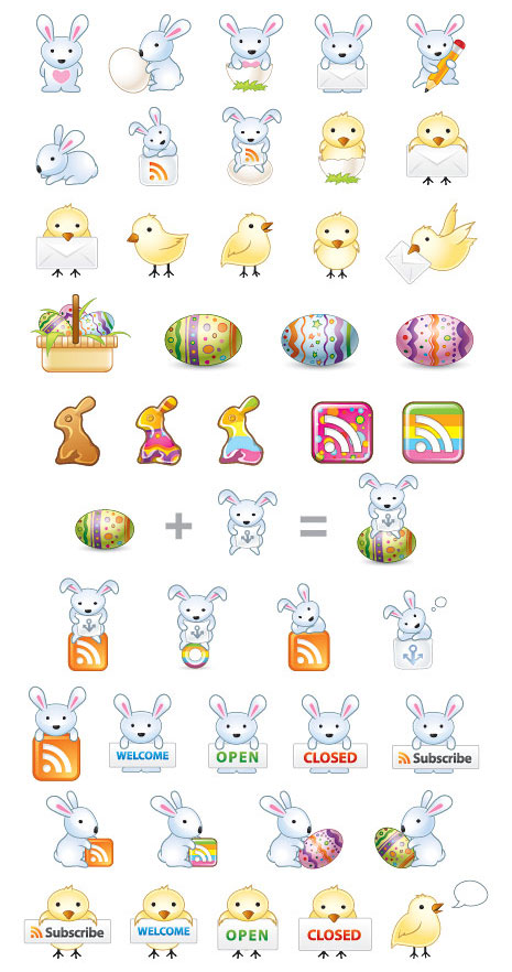Cute Easter Icons