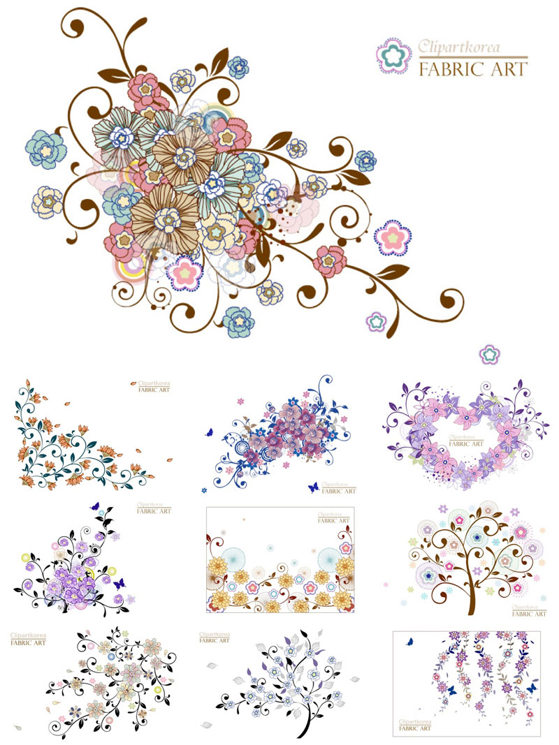 9 Photos of Decorative Floral Elements Vector Free