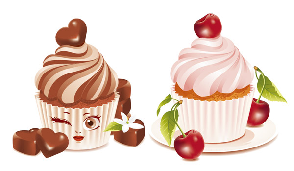 16 Dessert Vector Art Images