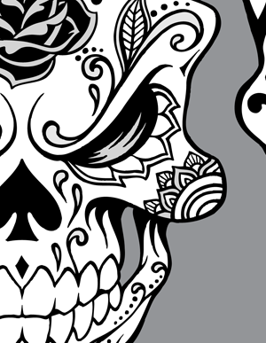 DIA De Los Muertos Skull Drawings
