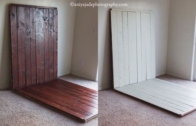 DIY Wood Floor Backdrop