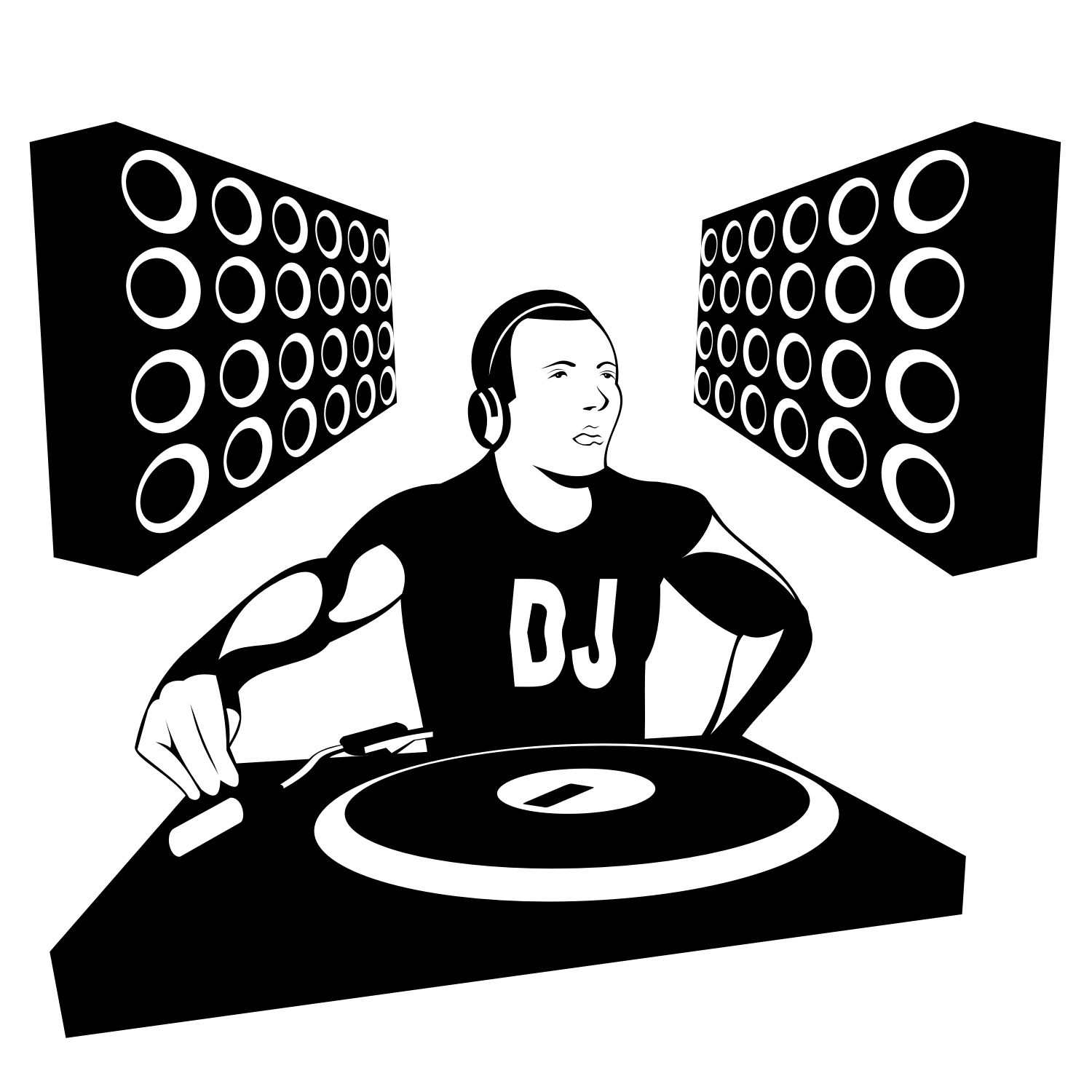 DJ Silhouette Vector