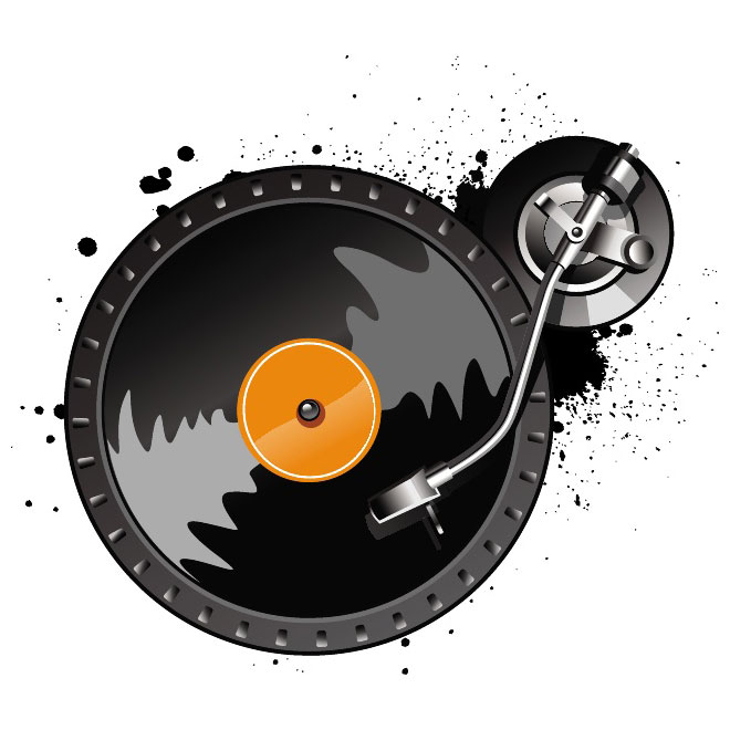 DJ Turntable Vector