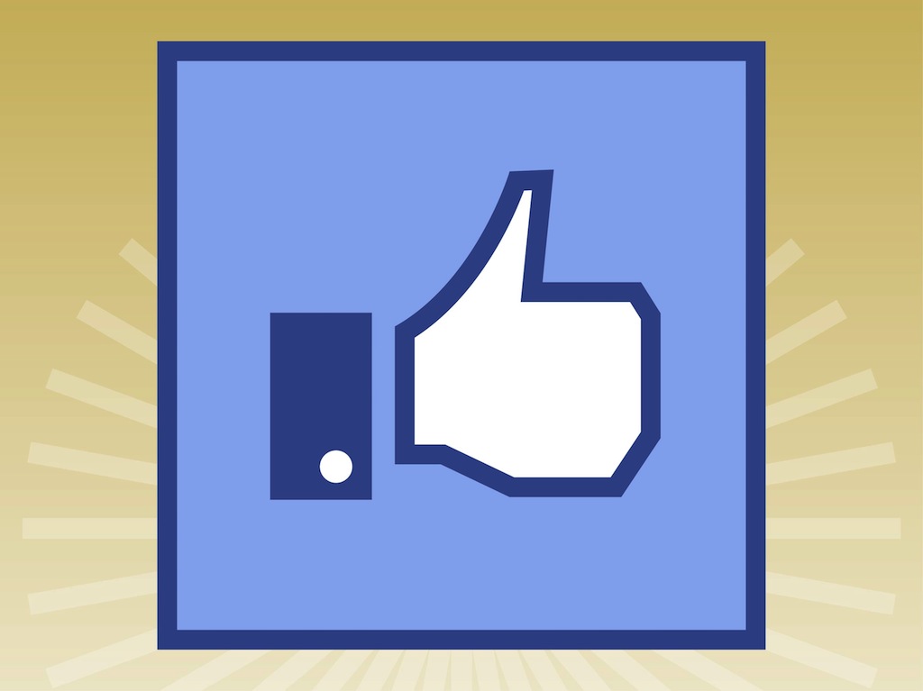 Facebook Like Icon Vector