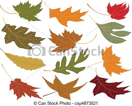Fall Leaves Blowing in Wind Clip Art