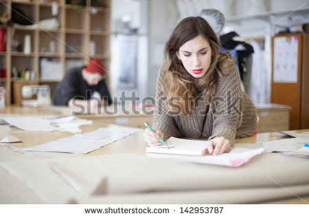 Fashion Designer Working Fashion Designer Working
