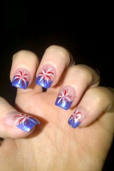 Firework Nail Designs