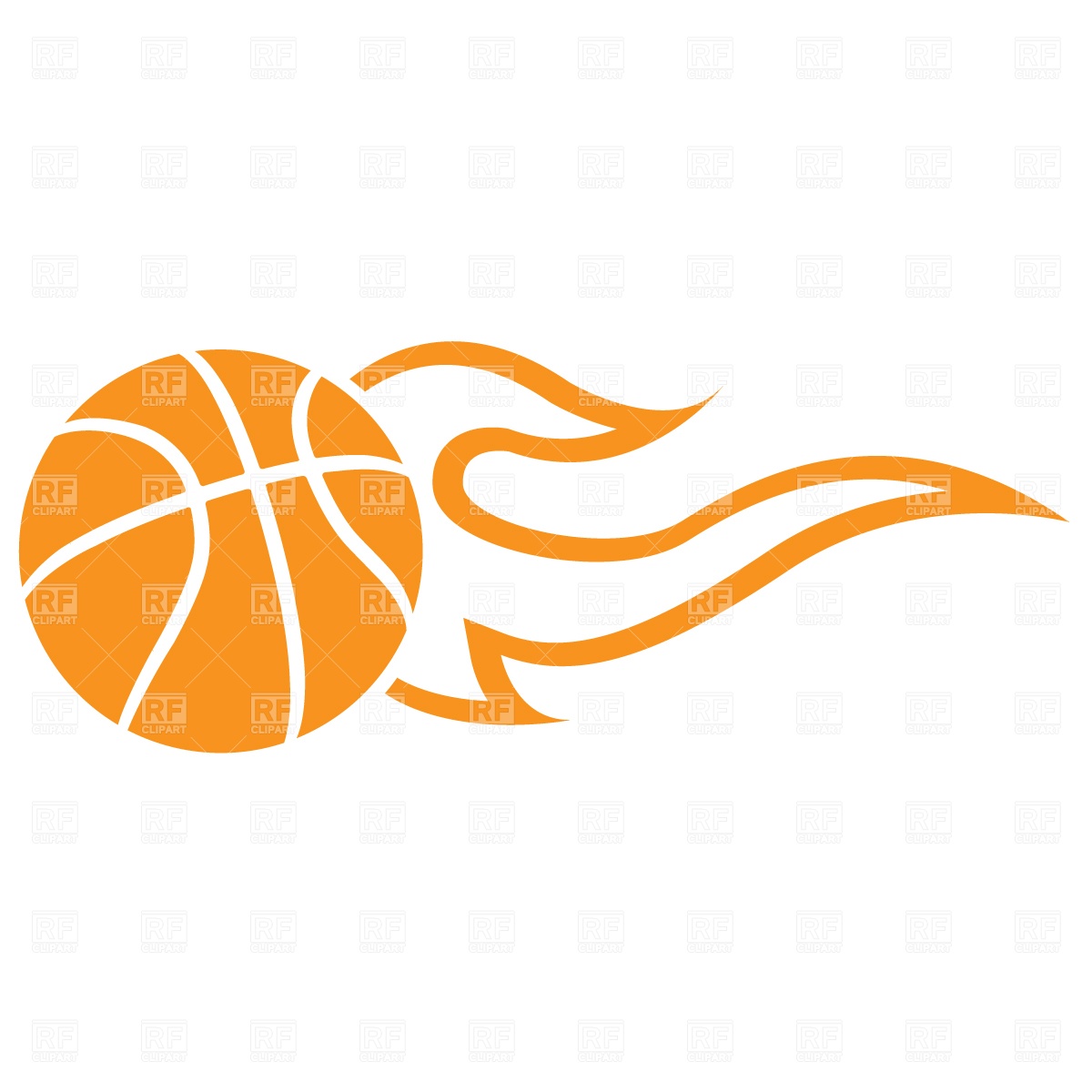 Flaming Basketball Clip Art Free