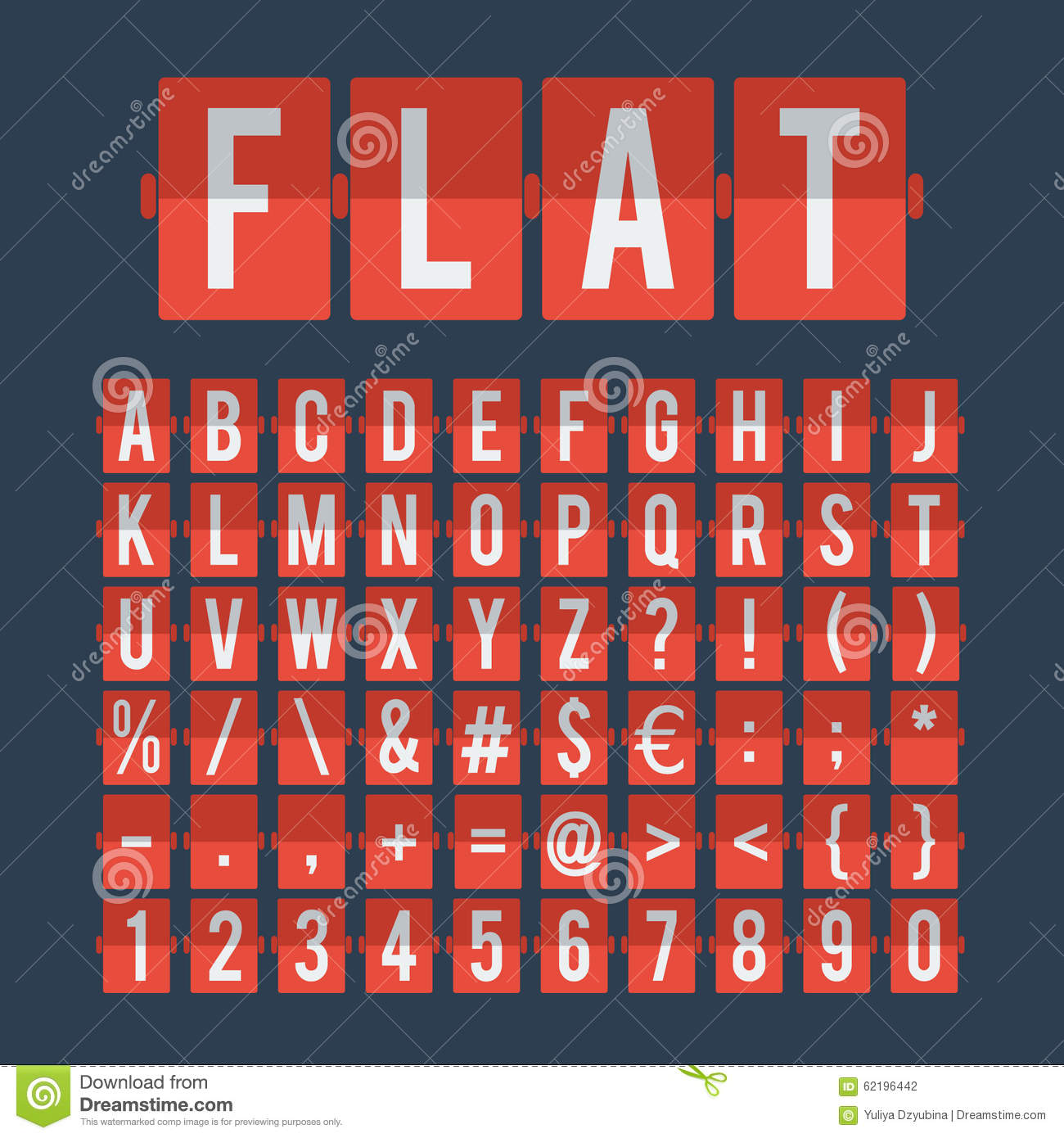 Flip Clock Numbers Vector Flip Clock Numbers Vector