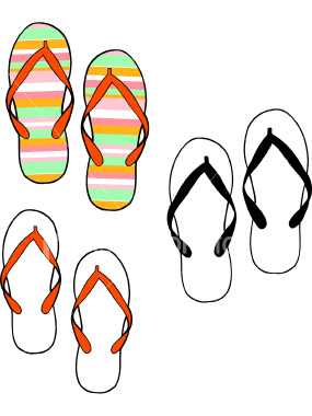 Flip Flop Clip Art Vector Flip Flop Clip Art Vector