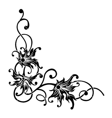 Floral Corner Border Vector