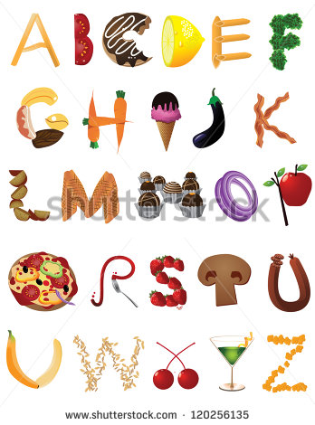 Food Alphabet Letters