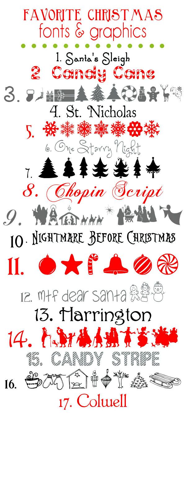 Free Christmas Fonts Scrapbook