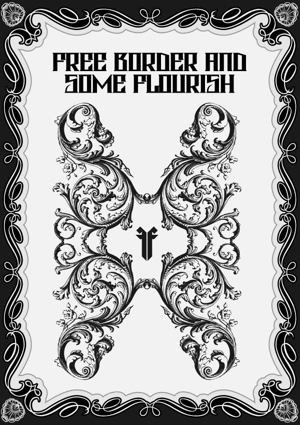 14 Flourish Border Vector Free Images