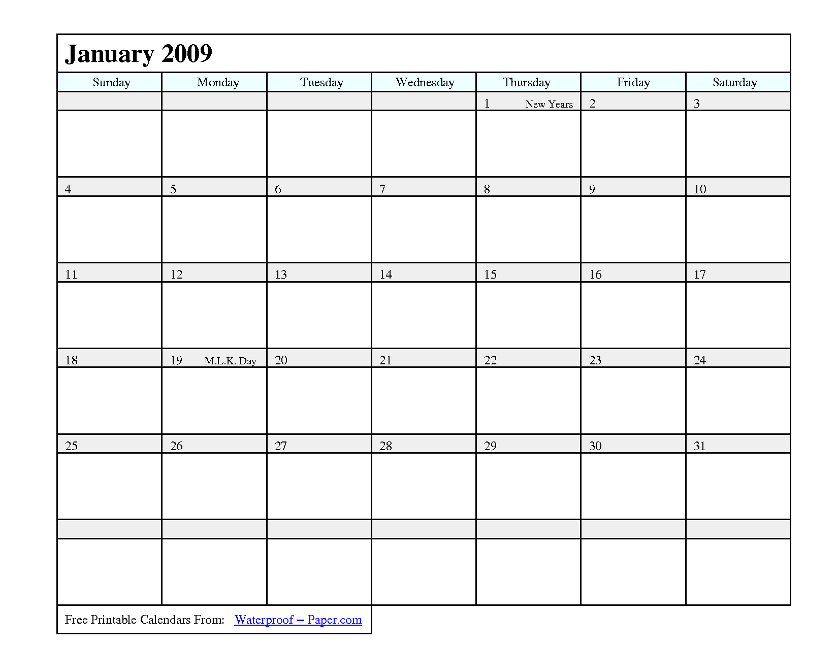 Free Printable Calendars Waterproof Free Printable Calendars Waterproof