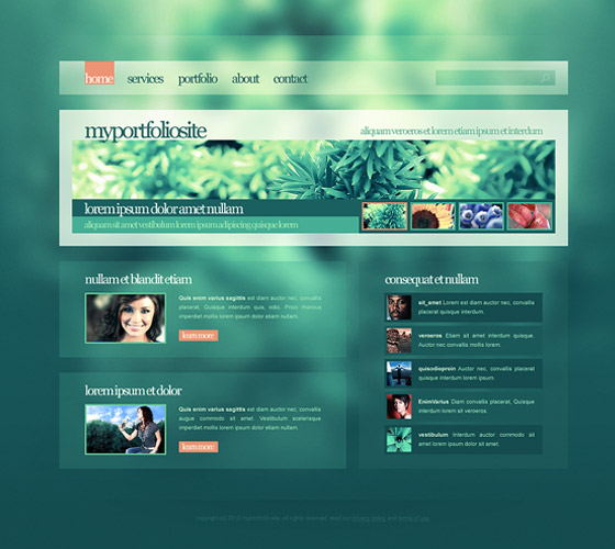 Free PSD Website Template Free PSD Website Template