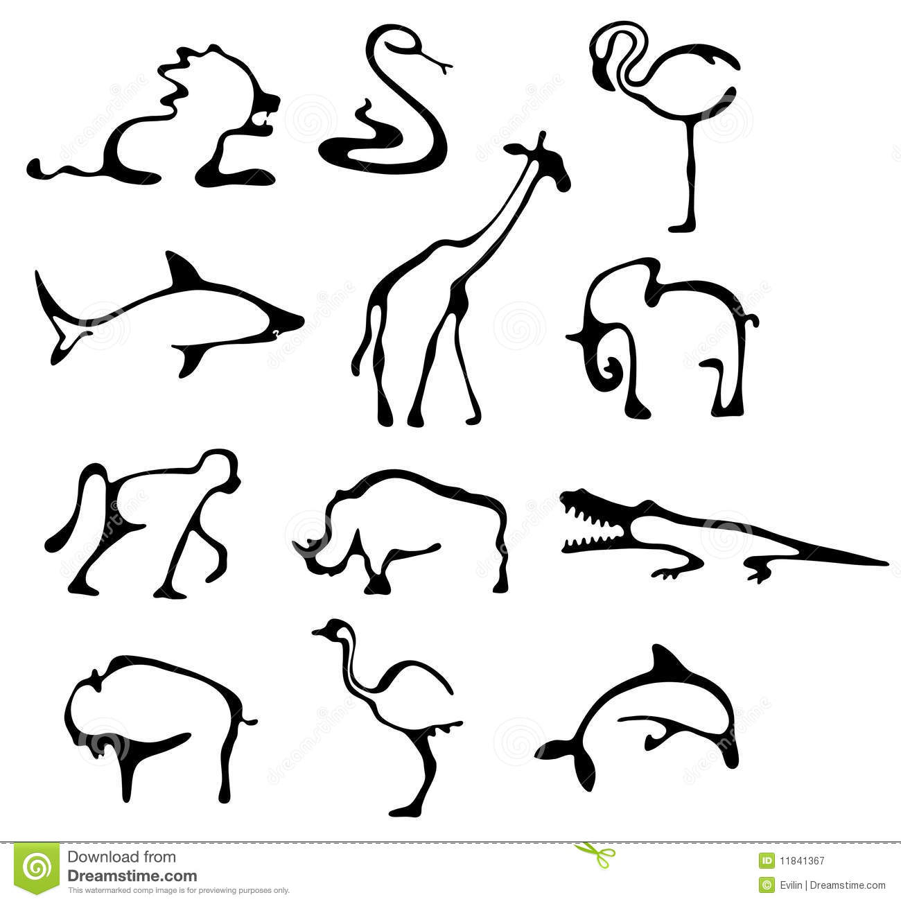 10 Simple Animal Icons Images - Free Simple Line Drawings Animals