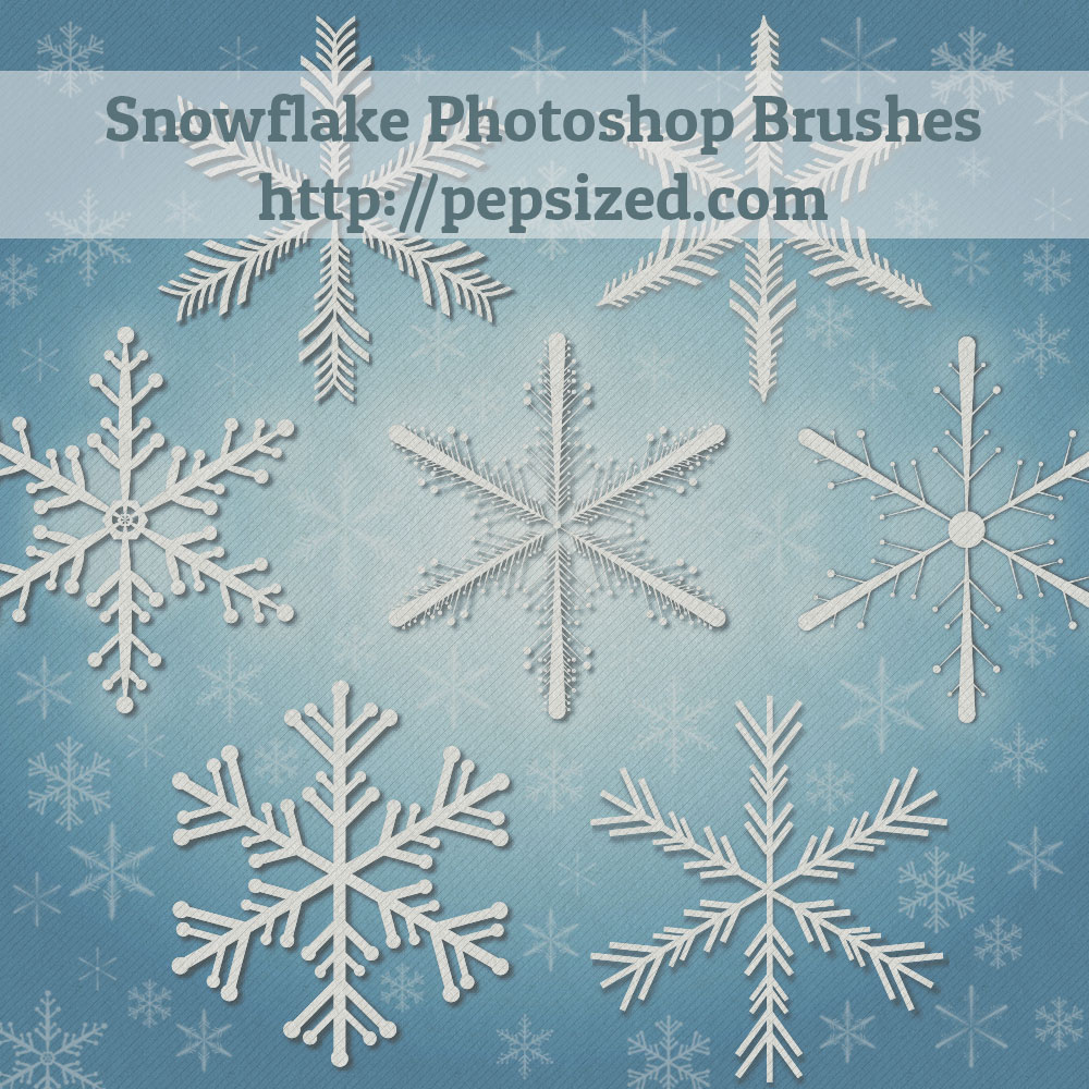 Free Snow Flakes Photoshop Brush