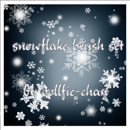 Free Snow Flakes Photoshop Brush