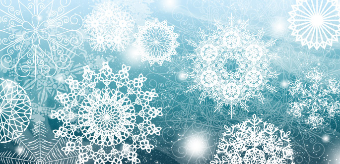 Free Snow Flakes Photoshop Brush