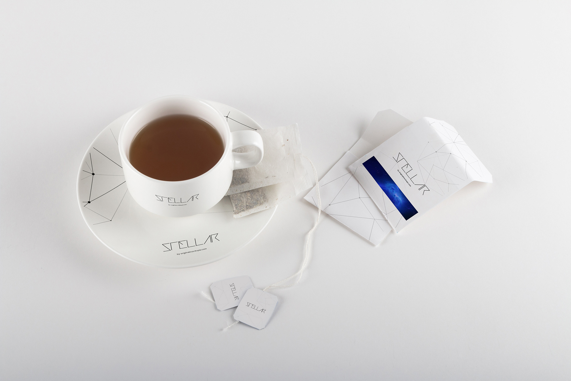 Free Tea Bag PSD Mockup