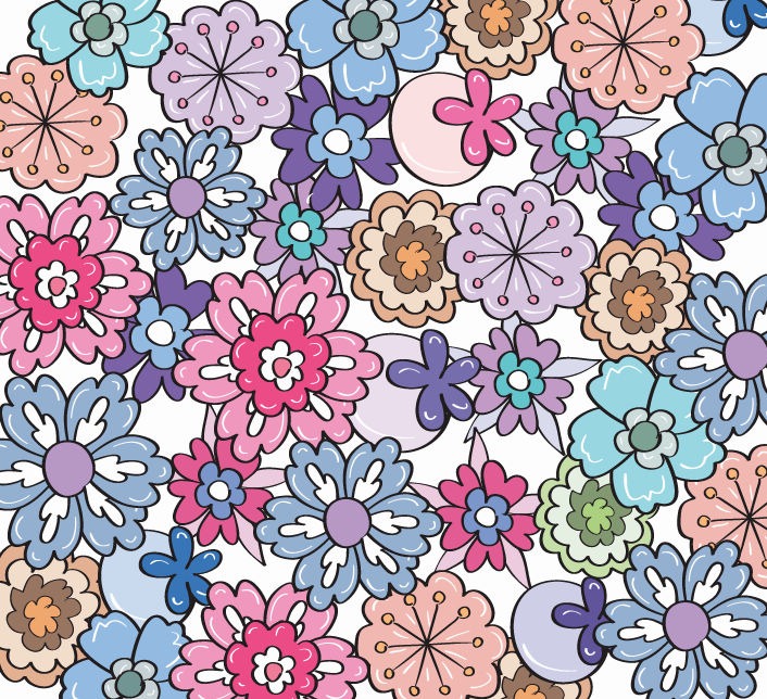 Free Vector Flowers Pattern