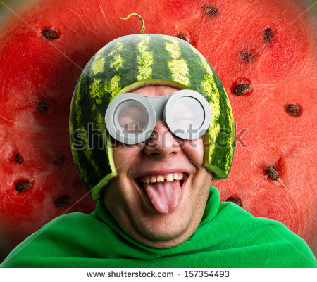 Funny Black Guy with Watermelon