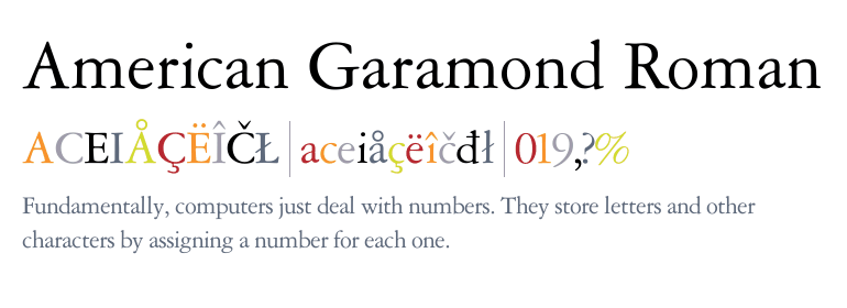 Garamond Font