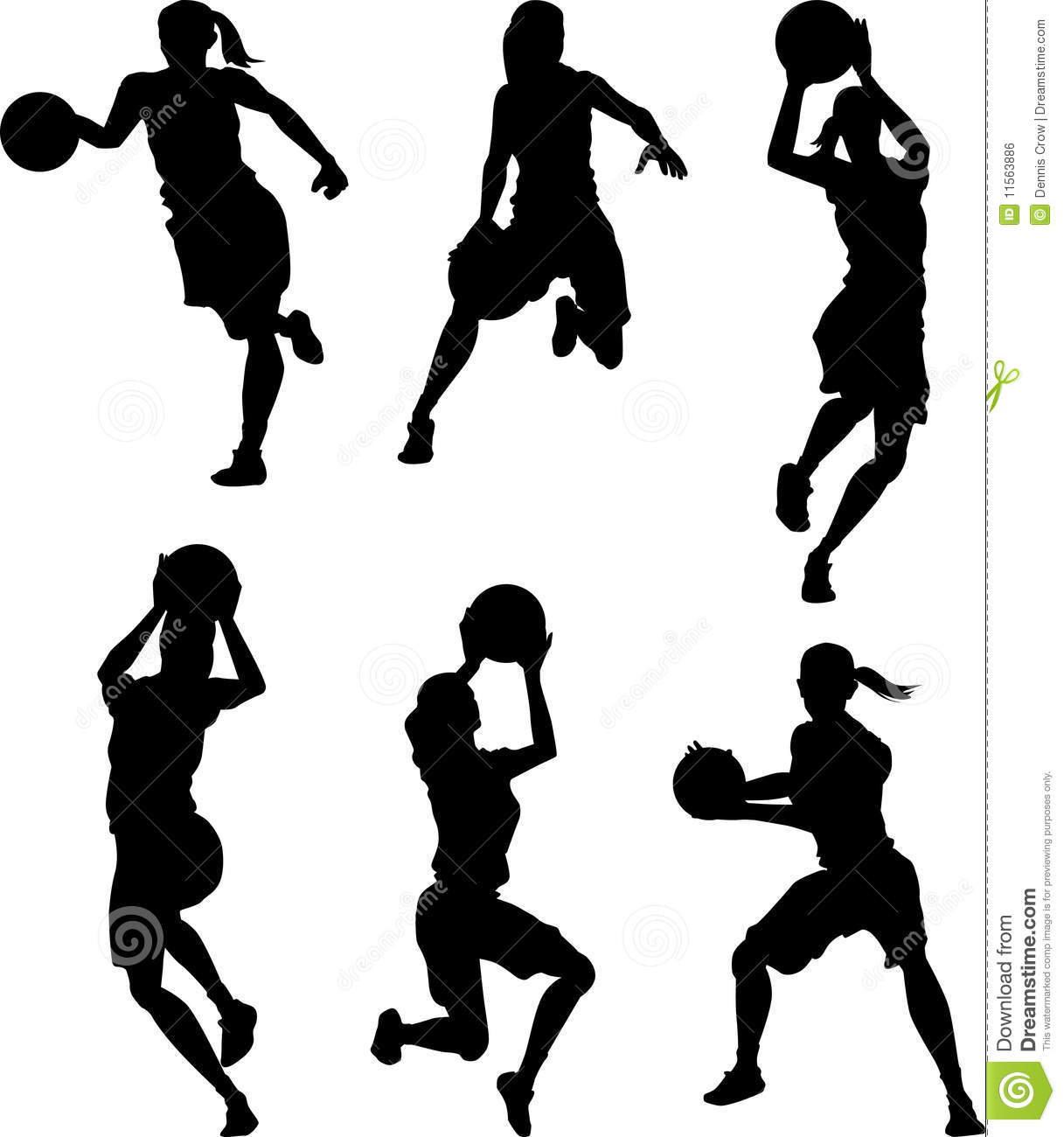 Girl Basketball Player Silhouette