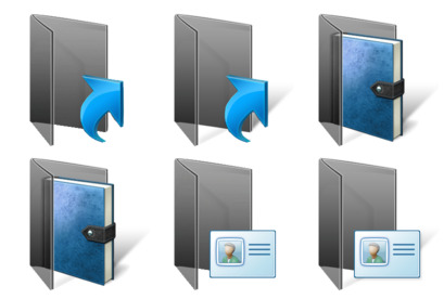 Glass Folder Icons Free Download