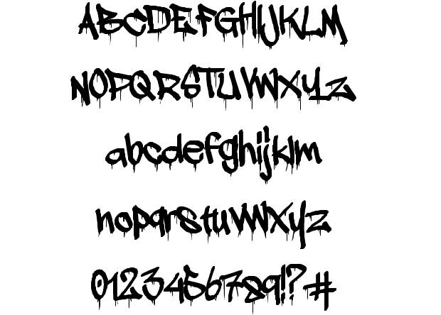 Graffiti Dripping Letter Font Graffiti Dripping Letter Font