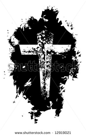 Grunge Christian Cross Clip Art