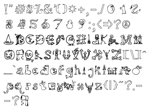 Halloween Graffiti Alphabet Halloween Graffiti Alphabet
