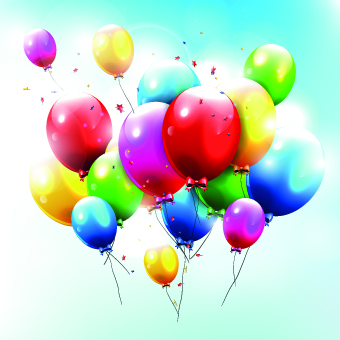 14 Photos of Vector Birthday Balloons