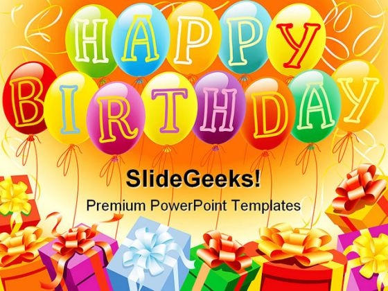 Happy Birthday PowerPoint Slide Template Free