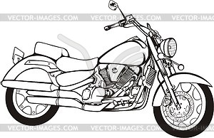 Harley-Davidson Motorcycle Clip Art Black and White