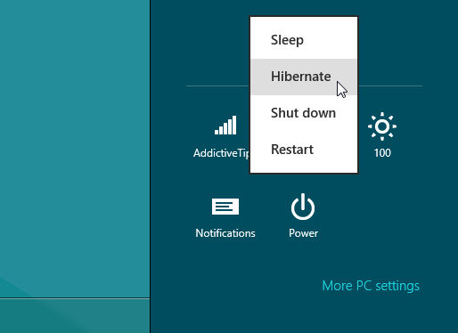 Hibernate Icon Windows 8