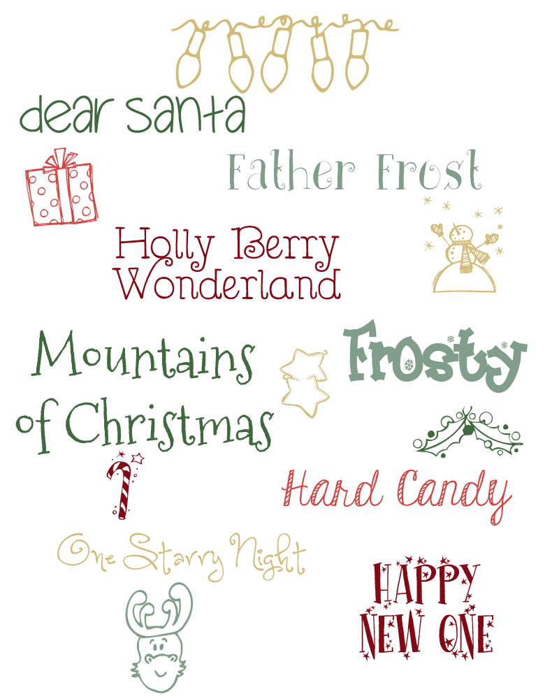 Holiday Fonts Christmas