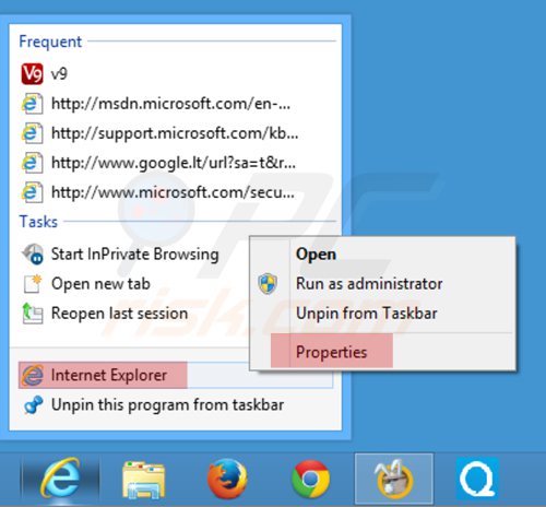 Internet Explorer Shortcut Icon