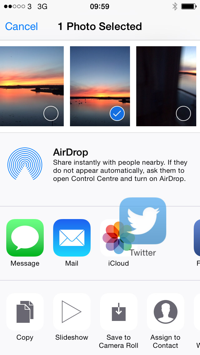 iOS 8 Share Icon