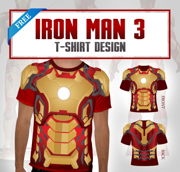 Iron Man Armor T-Shirt Template