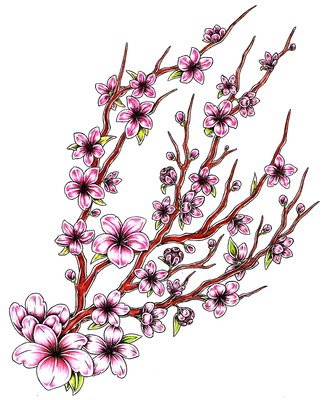 Japanese Cherry Blossom Tattoo Designs