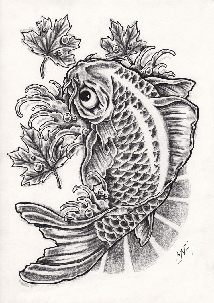 Koi Fish Tattoo Designs Drawings